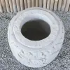 Product image 7 of the product “Balinese style high round pot, with carving - 55cm Dia., 60cm Height, Taro sand ”